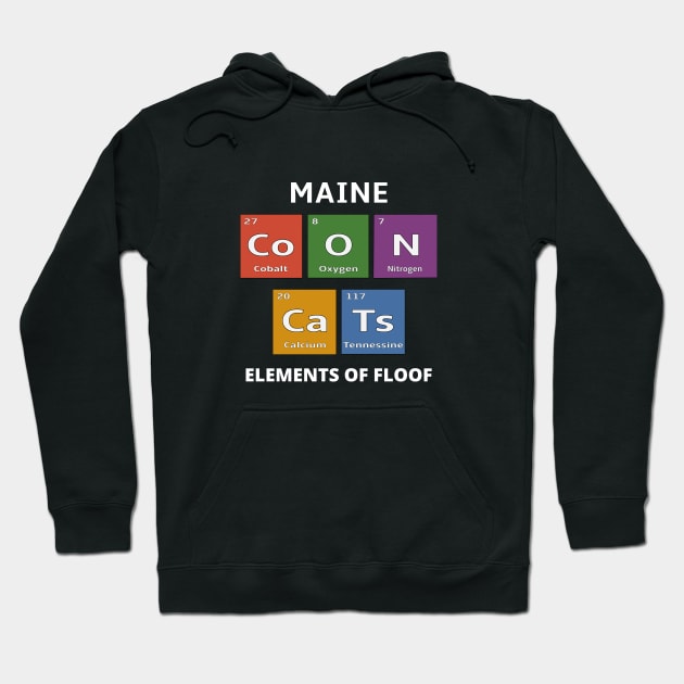 Maine Coon Cats Periodic Table of the Elements Hoodie by spiffy_design